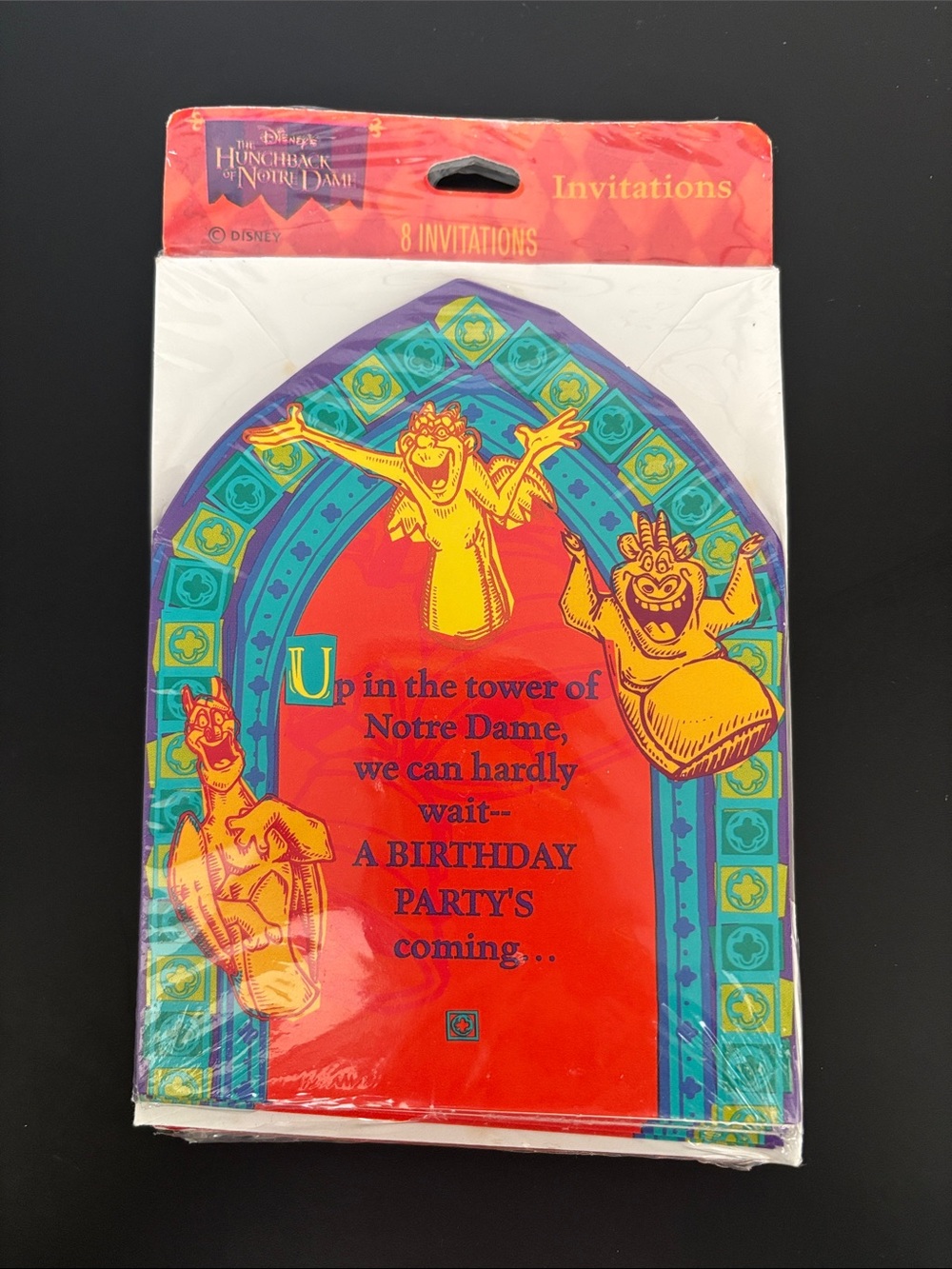 Vintage 90’s Disney The Hunchback of Notre Dame Birthday Party Invitations NWT